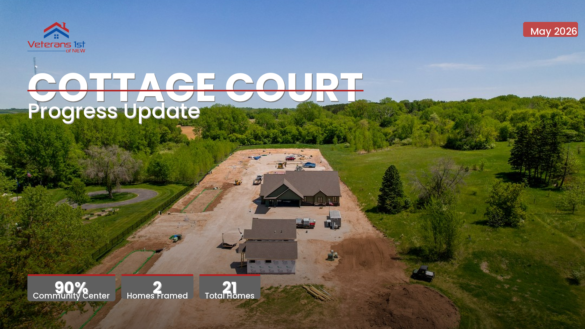 Cottage Court community center exterior, May 2026