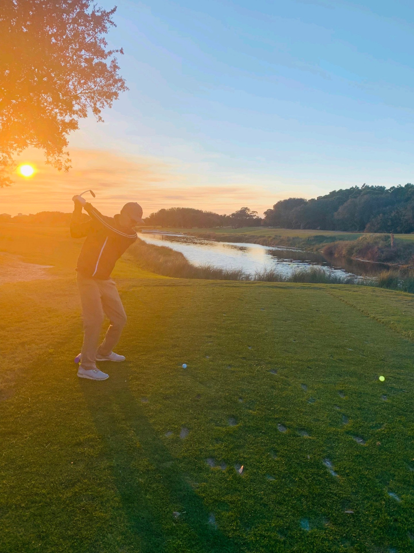 Wisconsin golf course at golden hour